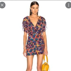 Saloni Brooke Dress, banana leaf print size 6